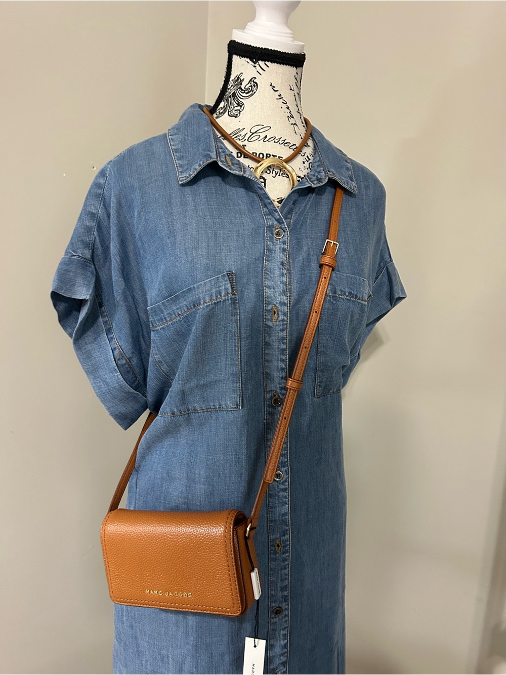 NWT Marc Jacobs Groove Mini Shoulder Bag crossbody tan leather - Picture 2 of 9